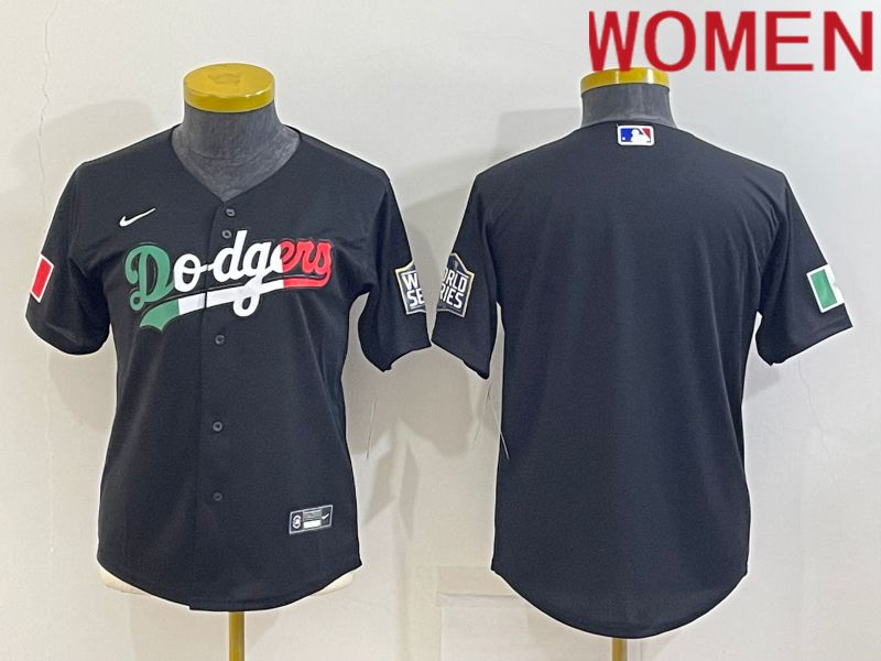 Women Los Angeles Dodgers Blank Black Nike 2022 MLB Jersey2->los angeles dodgers->MLB Jersey